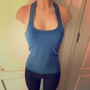 TWO ALO escape  bra tanks (white and teal)